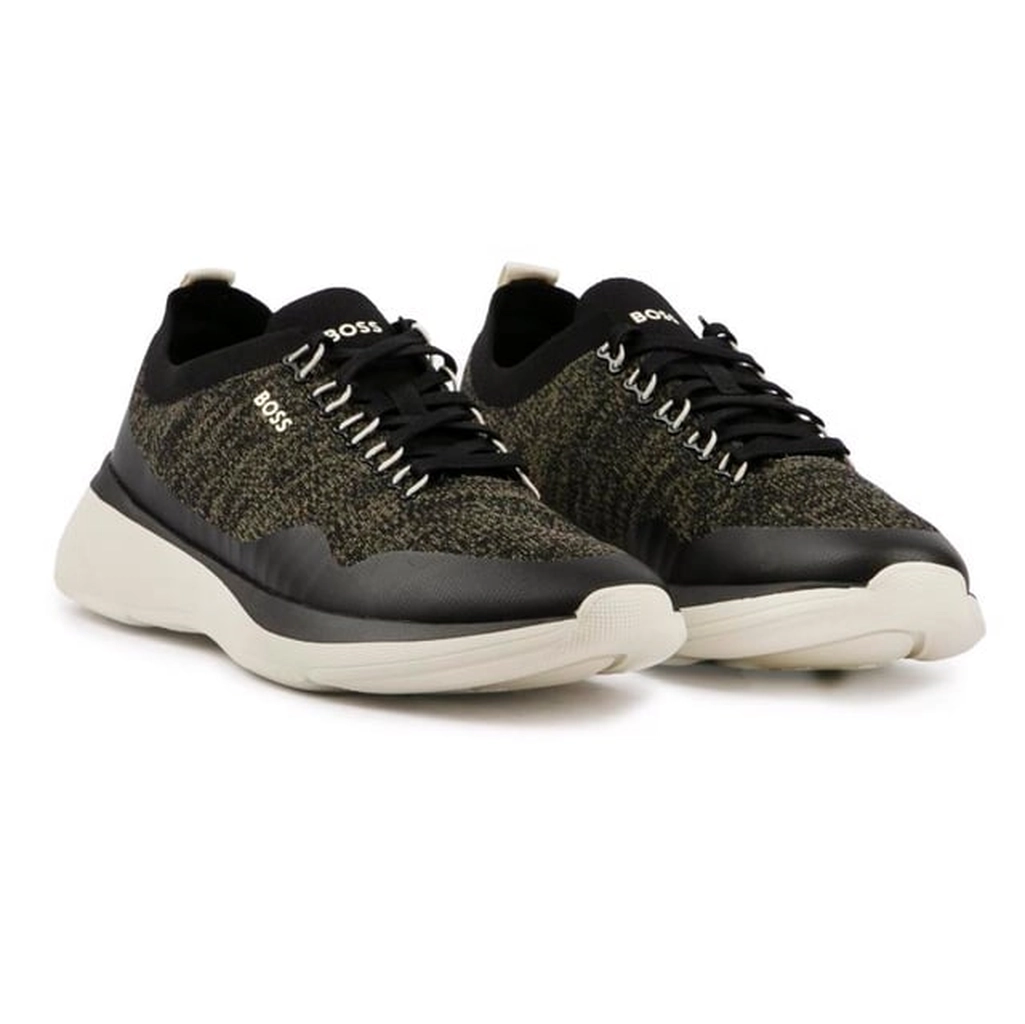 Hugo Boss Mens Dean Run Trainers - Grey Nylon - Size UK 9